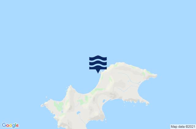 Mapa da tábua de marés em Bird Island, United States