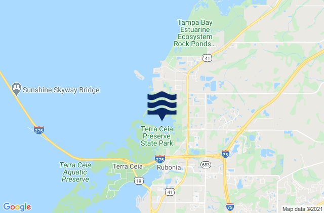 Mapa da tábua de marés em Bishop Harbor, United States