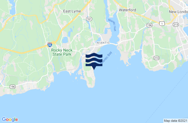 Mapa da tábua de marés em Black Point, United States