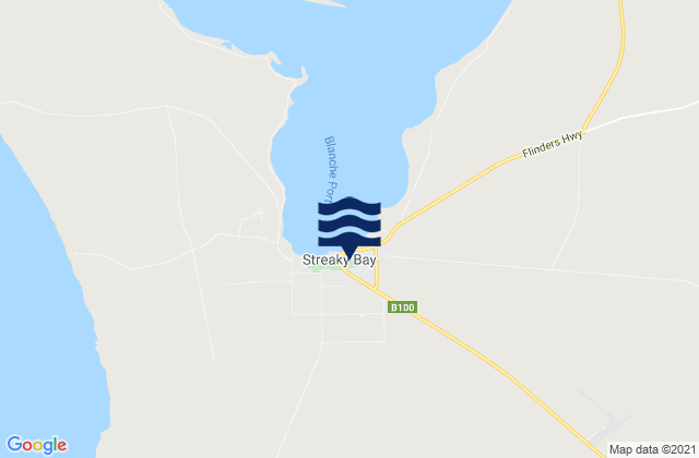 Mapa da tábua de marés em Blanche Port (Streaky Bay), Australia