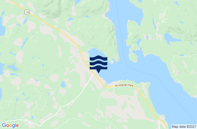 Mapa da tábua de marés em Bloedel, Canada