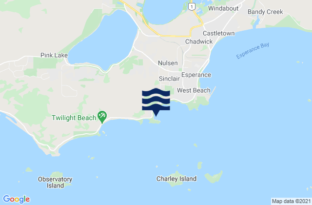 Mapa da tábua de marés em Blue Haven Beach, Australia