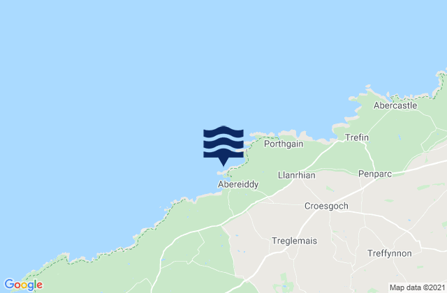 Mapa da tábua de marés em Blue Lagoon Beach, United Kingdom