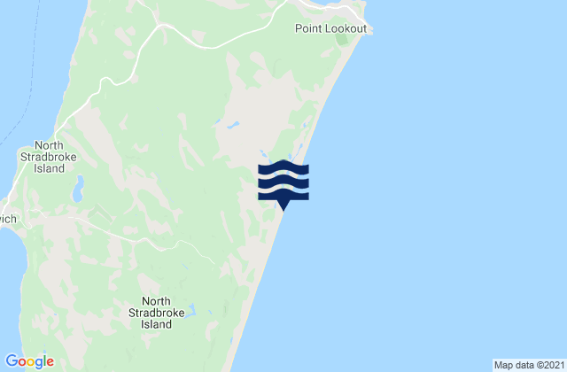 Mapa da tábua de marés em Blue Lake Beach, Australia