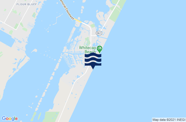 Mapa da tábua de marés em Bob Hall Pier, United States