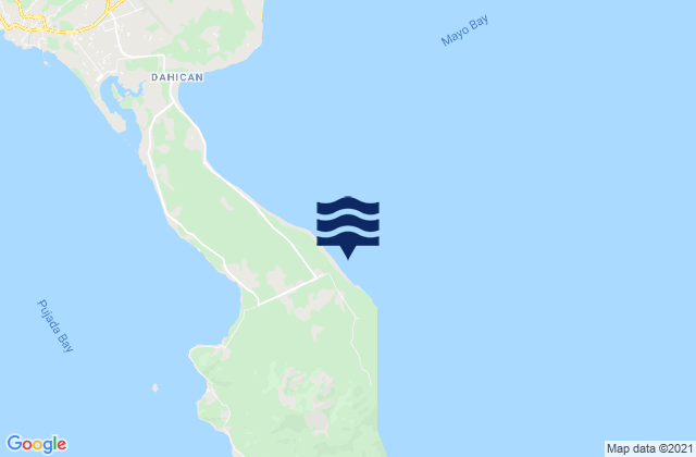 Mapa da tábua de marés em Bobon, Philippines