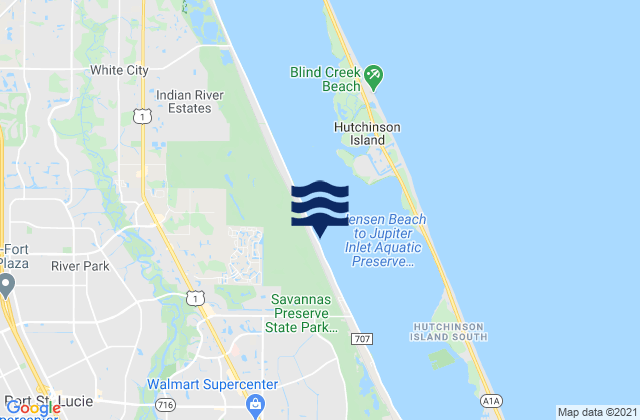 Mapa da tábua de marés em Boca Chica, United States