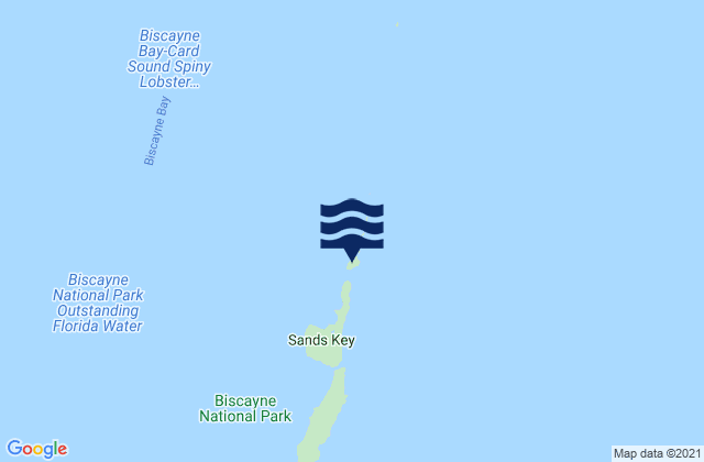 Mapa da tábua de marés em Boca Chita Key (Biscayne Bay), United States
