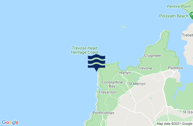 Mapa da tábua de marés em Booby's Bay, United Kingdom