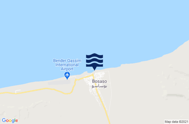 Mapa da tábua de marés em Bosaso, Somalia