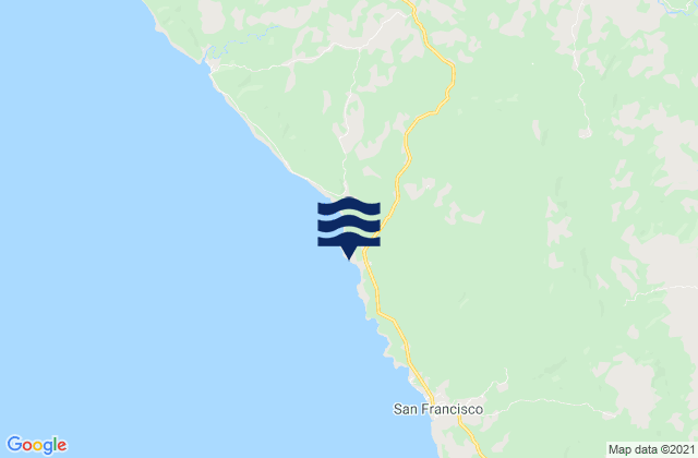 Mapa da tábua de marés em Bosdak, Philippines