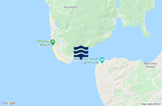Mapa da tábua de marés em Boulder Bay, New Zealand