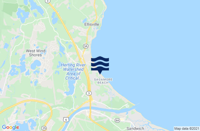 Mapa da tábua de marés em Bournedale (Cape Cod Canal sta. 200), United States