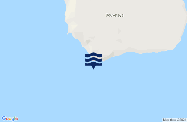 Mapa da tábua de marés em Bouvet Island