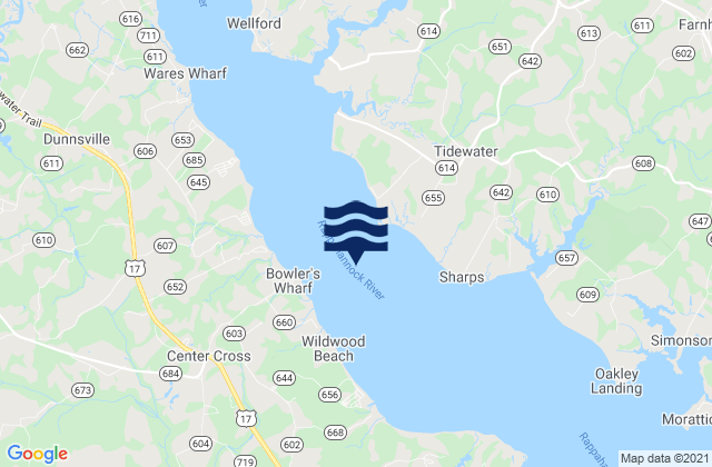 Mapa da tábua de marés em Bowlers Rock 0.2 mile north of, United States