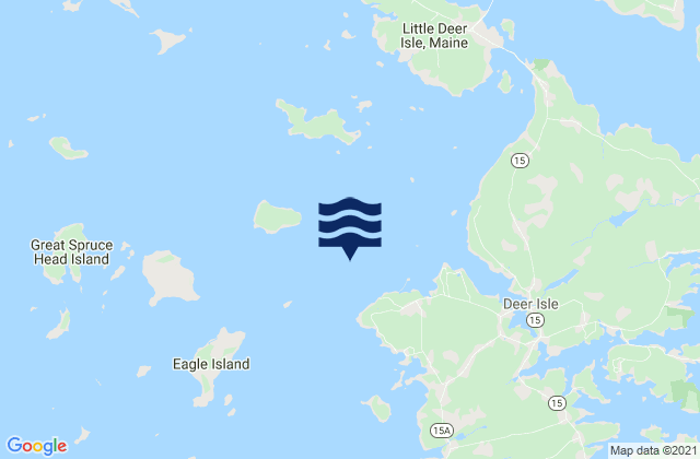 Mapa da tábua de marés em Bradbury Island ESE of, United States