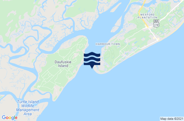 Mapa da tábua de marés em Braddock Point (Hilton Head Island), United States