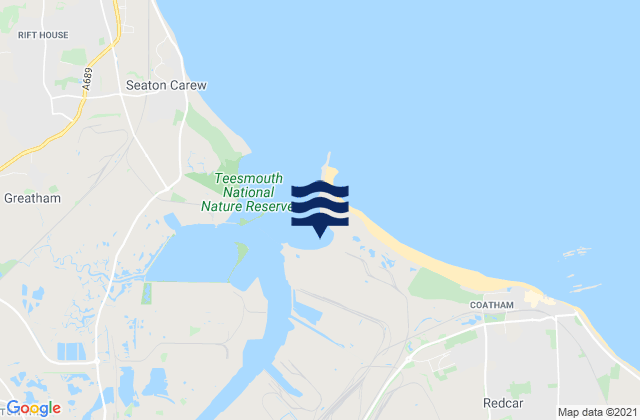 Mapa da tábua de marés em Bran Sands Beach, United Kingdom