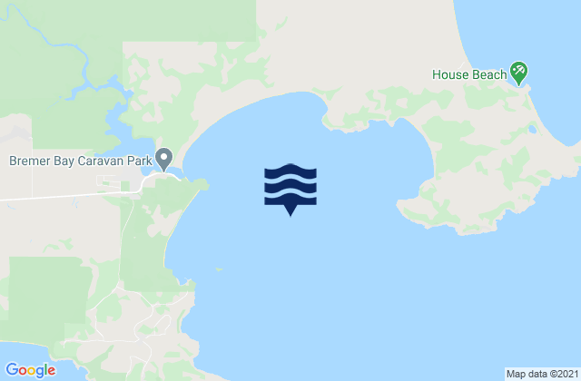 Mapa da tábua de marés em Bremer Bay, Australia
