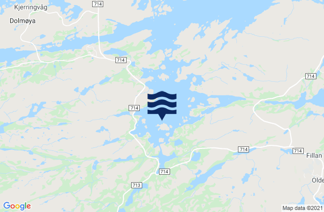 Mapa da tábua de marés em Brevik, Norway