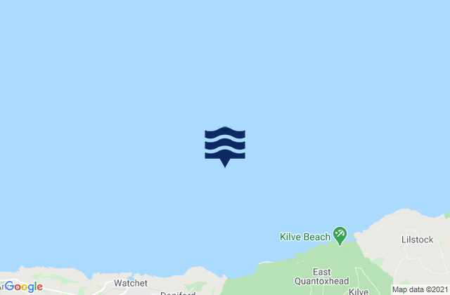 Mapa da tábua de marés em Bridgwater Bay, United Kingdom