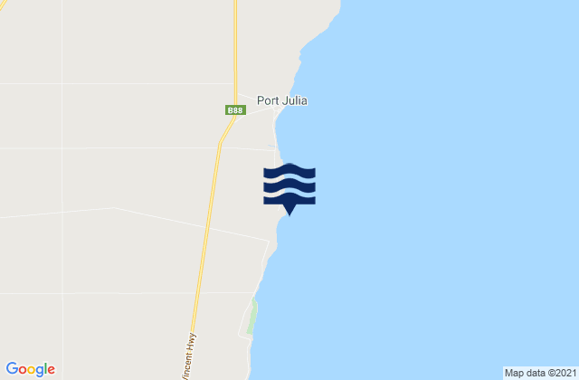 Mapa da tábua de marés em Broad Beach, Australia