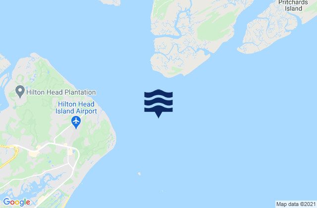 Mapa da tábua de marés em Broad River Entrance Point Royal Sound, United States