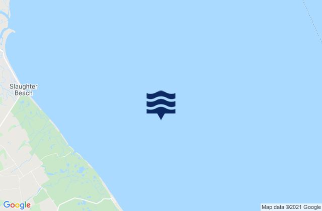 Mapa da tábua de marés em Broadkill Slough, United States