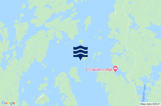 Mapa da tábua de marés em Brockman Island, United States