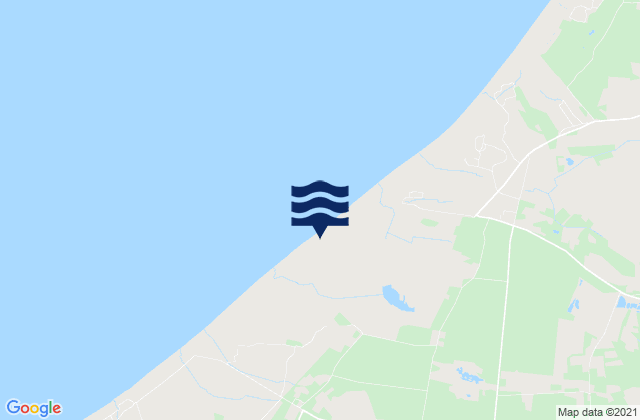 Mapa da tábua de marés em Brovst, Denmark