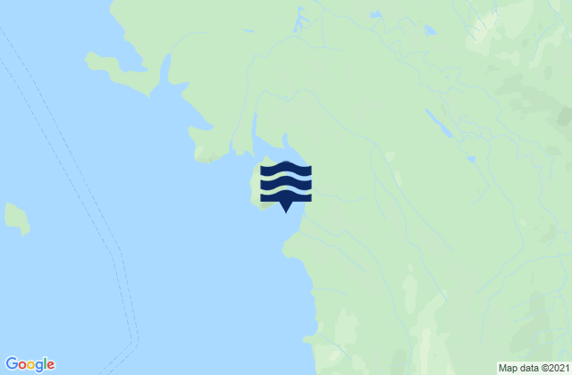 Mapa da tábua de marés em Brown Cove, United States