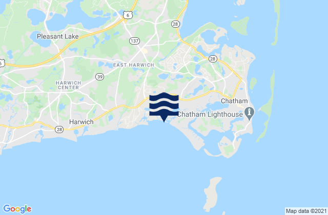 Mapa da tábua de marés em Bucks Creek Chatham, United States