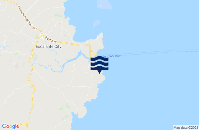 Mapa da tábua de marés em Buenavista, Philippines