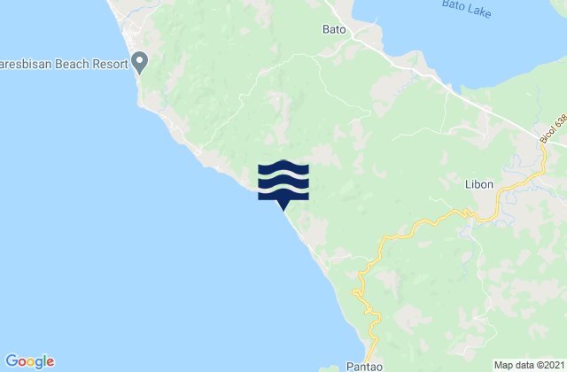 Mapa da tábua de marés em Buga, Philippines