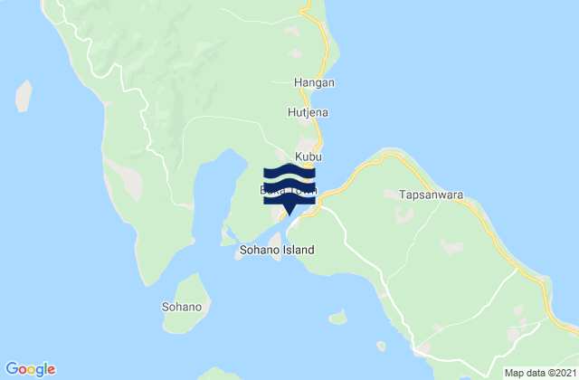 Mapa da tábua de marés em Buka, Papua New Guinea