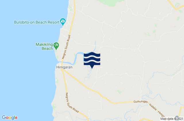 Mapa da tábua de marés em Bulad, Philippines
