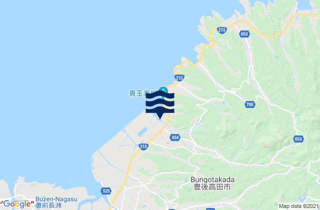 Mapa da tábua de marés em Bungo-takada Shi, Japan