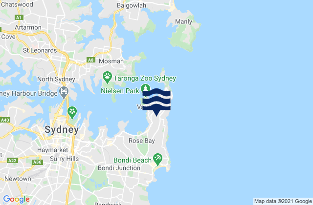 Mapa da tábua de marés em Burge Point, Australia