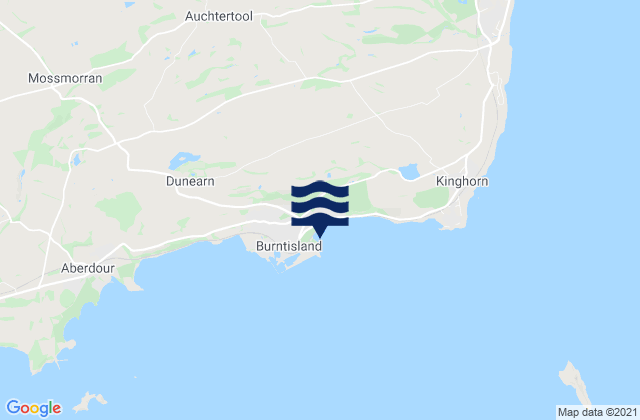 Mapa da tábua de marés em Burntisland Beach, United Kingdom
