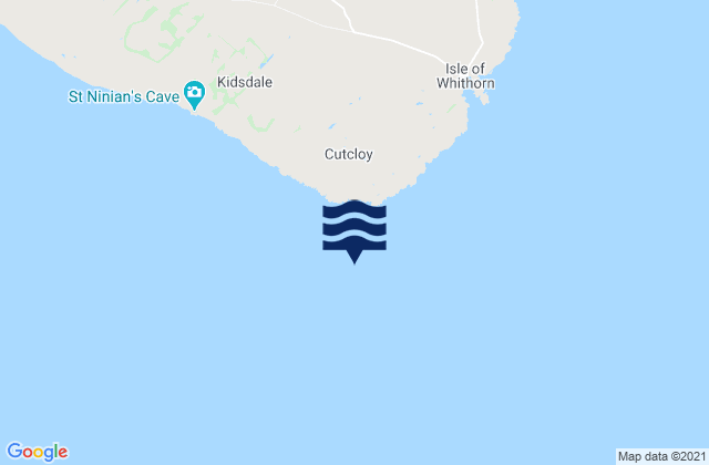 Mapa da tábua de marés em Burrow Head, United Kingdom