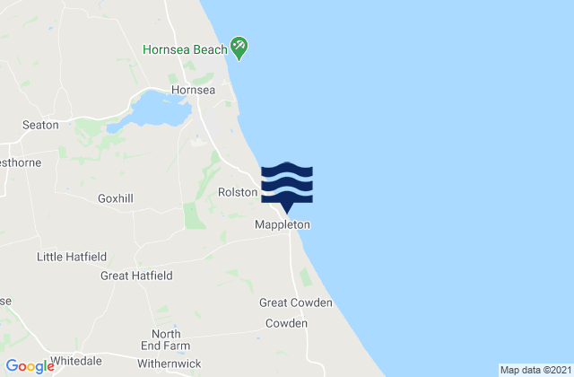 Mapa da tábua de marés em Burton Constable, United Kingdom