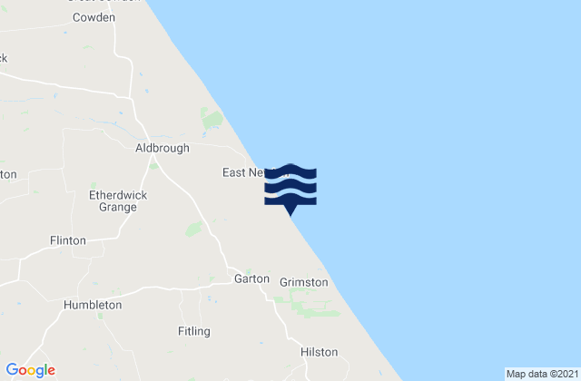 Mapa da tábua de marés em Burton Pidsea, United Kingdom