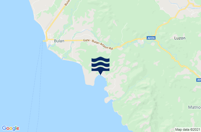 Mapa da tábua de marés em Butag, Philippines