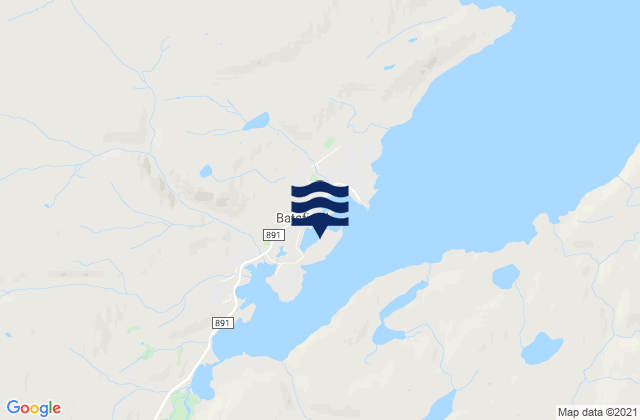 Mapa da tábua de marés em Båtsfjord, Norway
