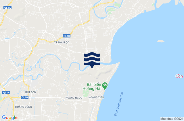 Mapa da tábua de marés em Bút Sơn, Vietnam