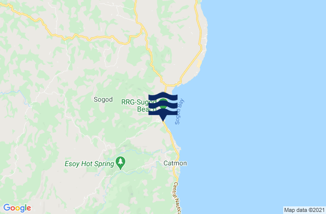 Mapa da tábua de marés em Cabalawan, Philippines