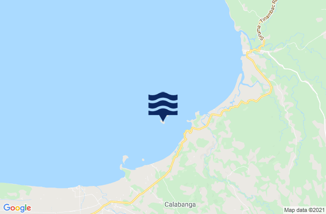 Mapa da tábua de marés em Cabgan Island, Philippines