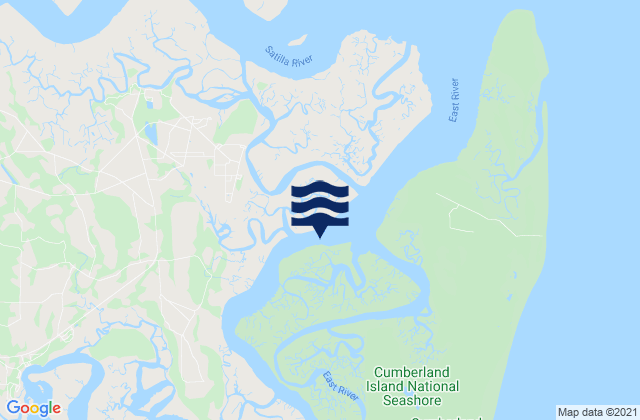 Mapa da tábua de marés em Cabin Bluff Cumberland River, United States