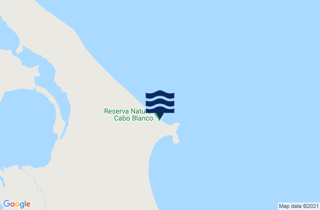 Mapa da tábua de marés em Cabo Blanco, Argentina