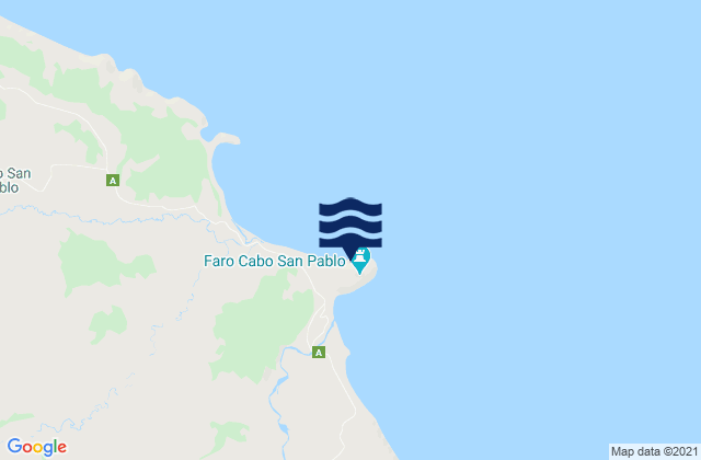 Mapa da tábua de marés em Cabo San Pablo, Argentina